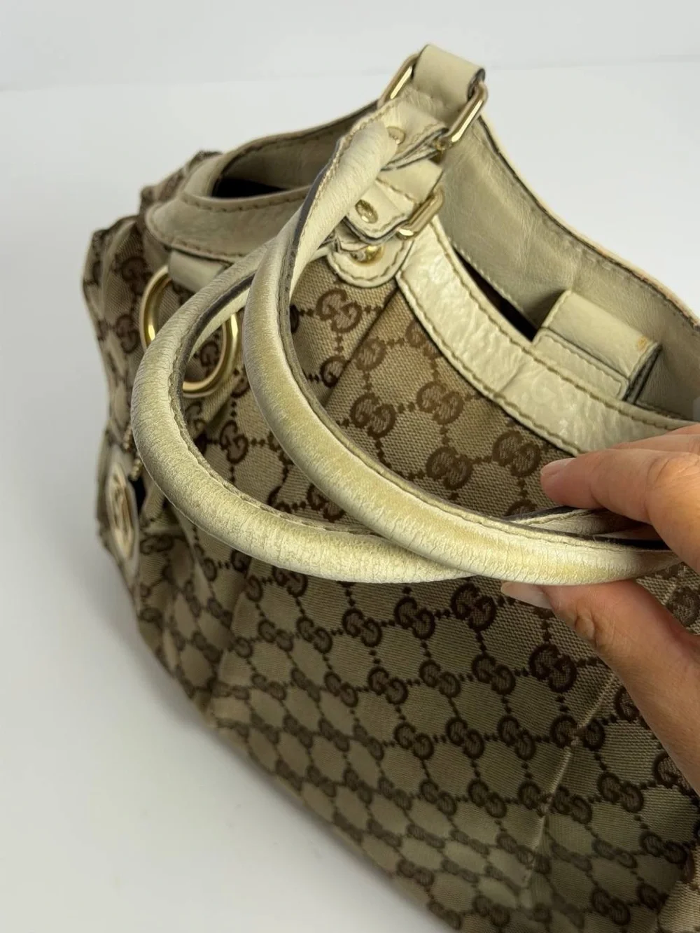 Gucci GG Sukey Monogram Canvas/Leather Tote Bag - Picture 6 of 16